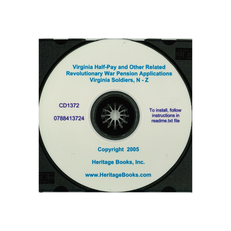 CD-Virginia Half-Pay and Other Related Revolutionary War Pension Applications, Virginia Soldiers N-Z