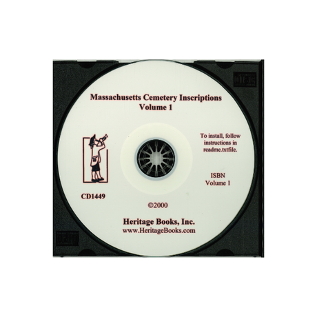CD-Massachusetts Cemetery Inscriptions, Volume 1