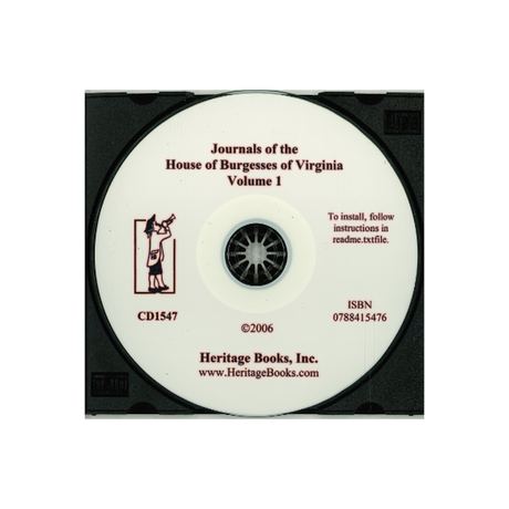 CD-Journals of the House of Burgesses of Virginia, Volume 1