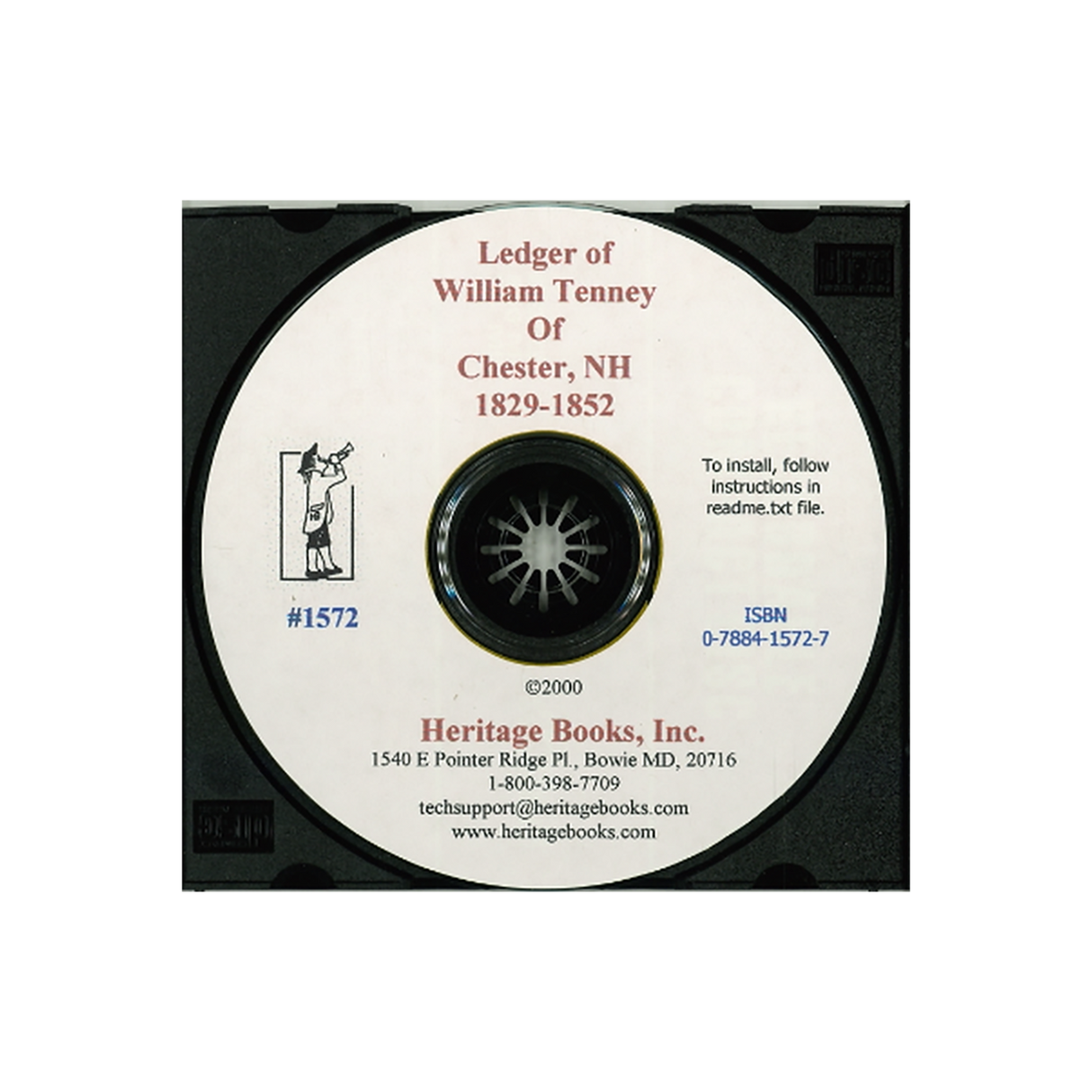 CD-The Ledger of William Tenney of Chester, New Hampshire, 1829-1852