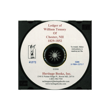 CD-The Ledger of William Tenney of Chester, New Hampshire, 1829-1852