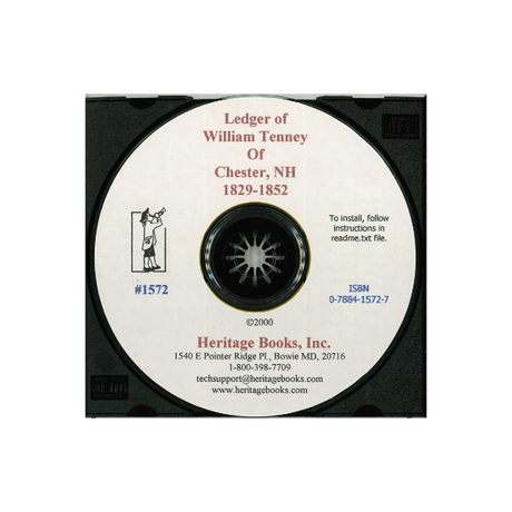 CD-The Ledger of William Tenney of Chester, New Hampshire, 1829-1852