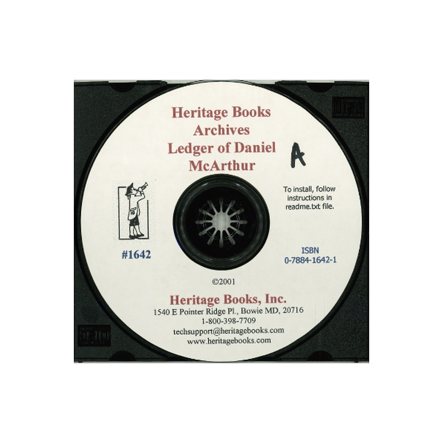 CD-The Ledger of Daniel McArthur of Rochester, New York, 1825-1873