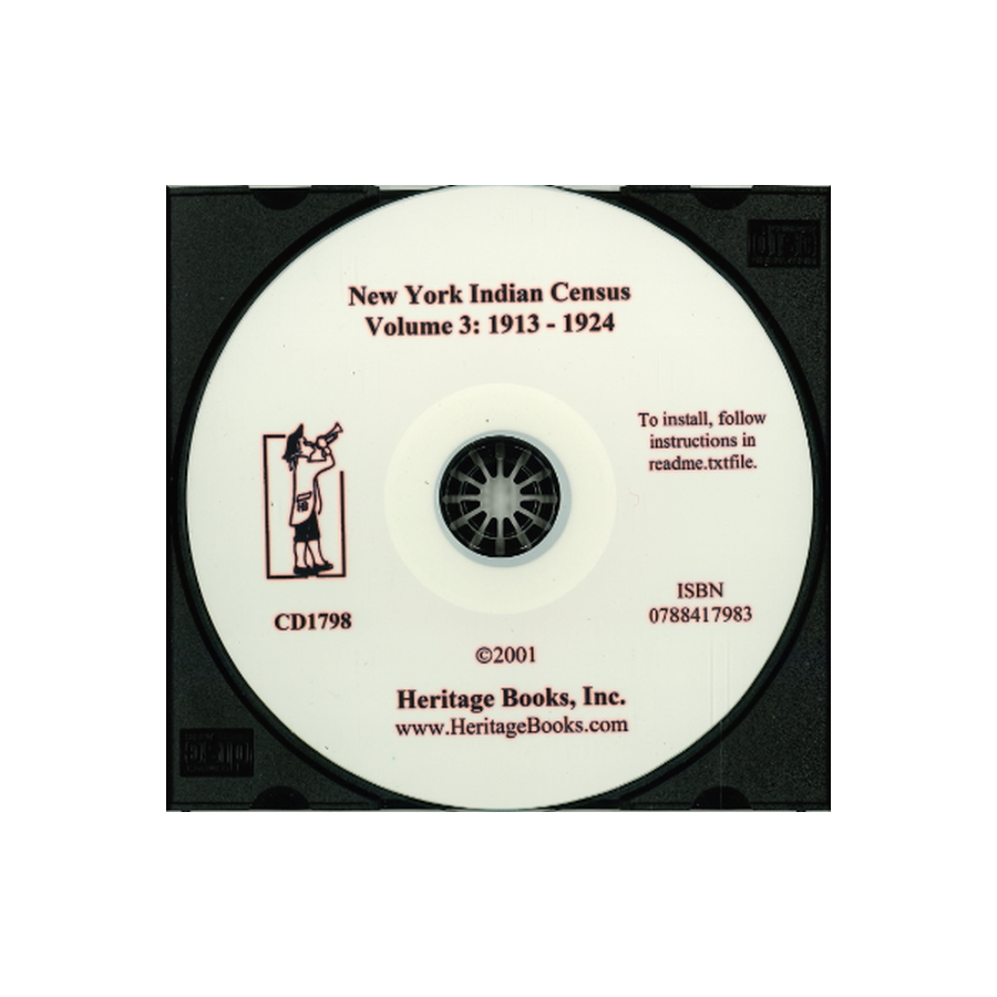 CD-New York Indian Censuses, Volume 3: 1913-1924