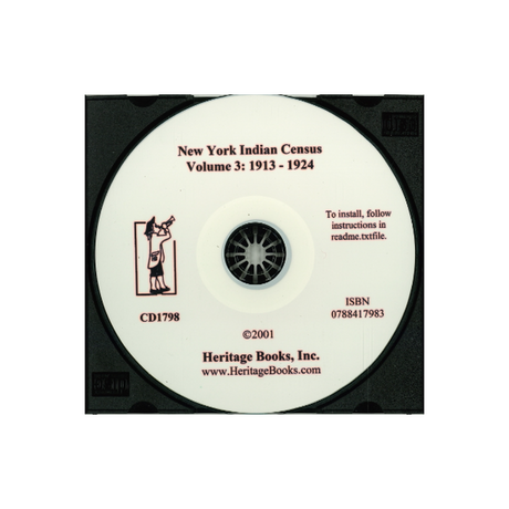 CD-New York Indian Censuses, Volume 3: 1913-1924