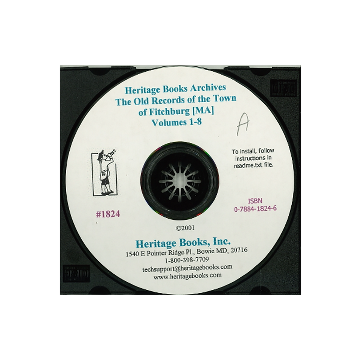 CD-The Old Records of the Town of Fitchburg, Massachusetts, Volumes 1-8