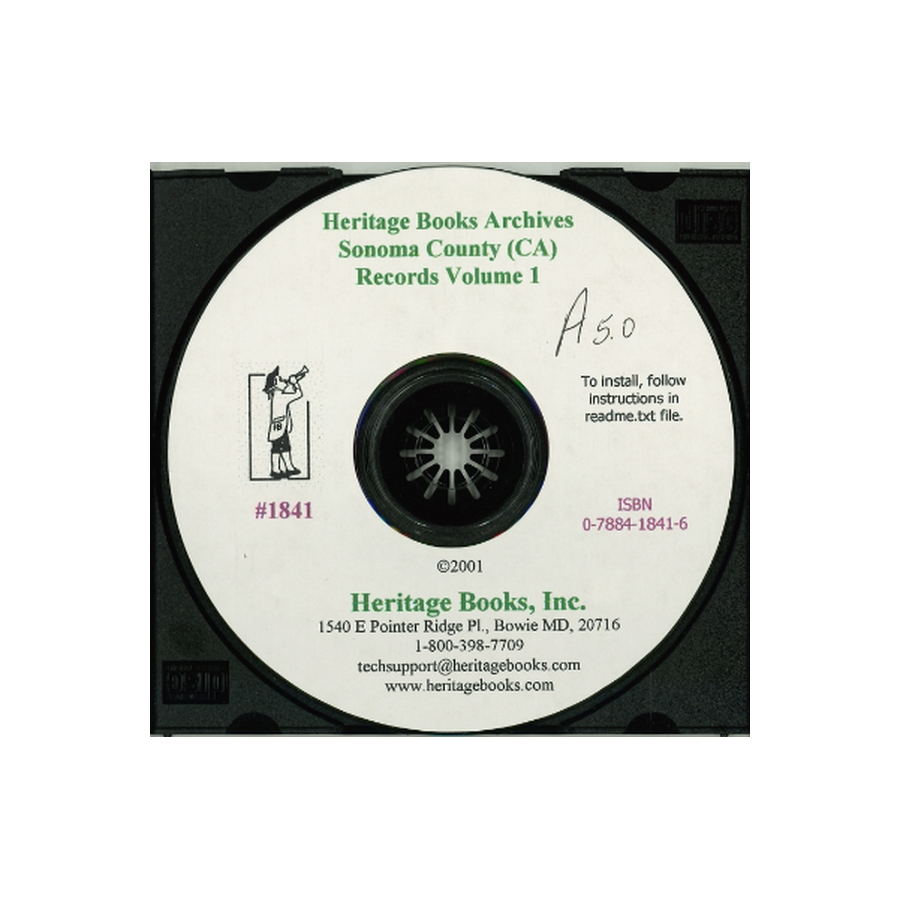 CD-Sonoma County [California] Records, Volume 1