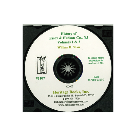CD-History of Essex and Hudson Counties, New Jersey, Volumes 1 and 2