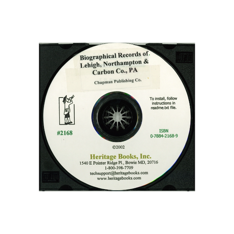 CD-Portrait and Biographical Record of Lehigh, Northampton and Carbon Counties, Pennsylvania