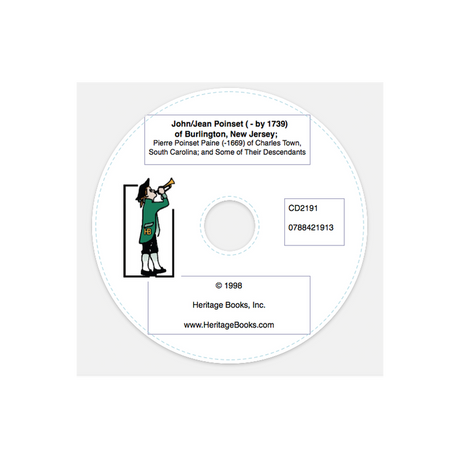 CD-John/Jean Poinset ( - by 1739) of Burlington, New Jersey, Pierre Poinset l'aine ( -1699) of Charles Town, South Carolina