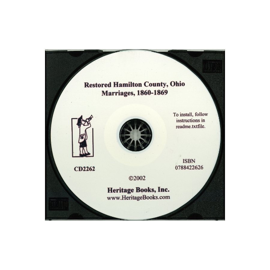 CD-Restored Hamilton County, Ohio Marriages, 1860-1869