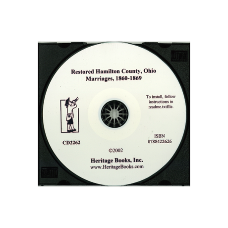 CD-Restored Hamilton County, Ohio Marriages, 1860-1869