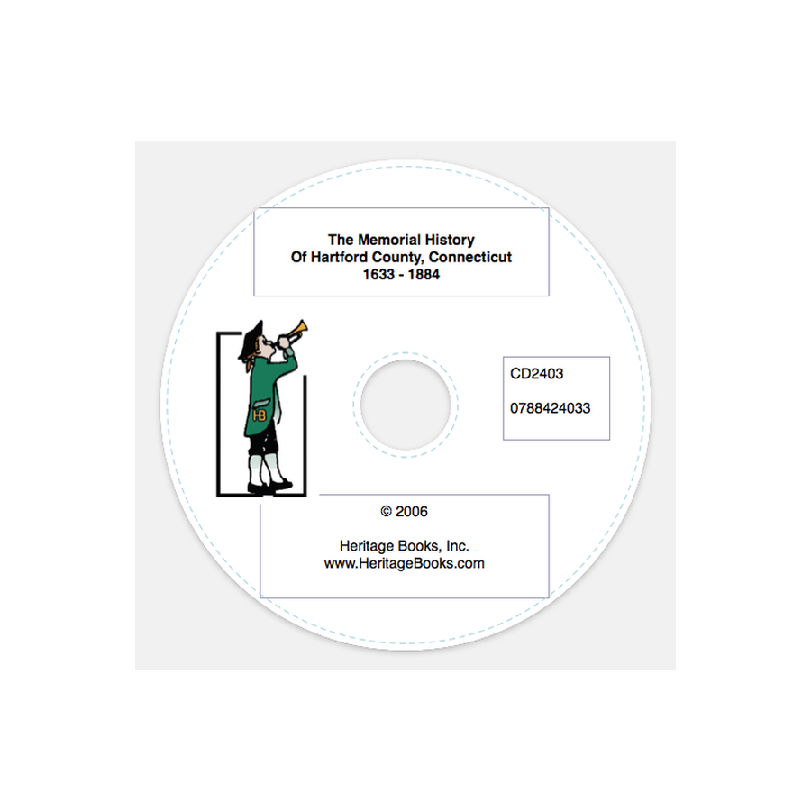 CD-The Memorial History of Hartford County, Connecticut, 1633-1884