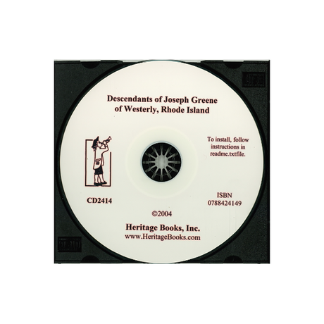 CD-Descendants of Joseph Greene of Westerly, Rhode Island