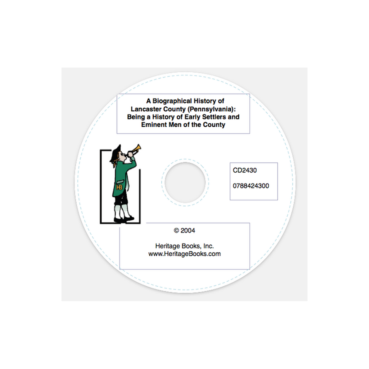 CD-A Biographical History of Lancaster County [Pennsylvania]: Being a History of Early Settlers and Eminent Men of the County
