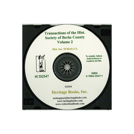 CD-Transactions of the Historical Society of Berks County [Pennsylvania], Volume 2