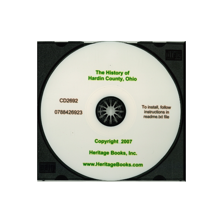 CD-The History of Hardin County, Ohio Containing a History of the County