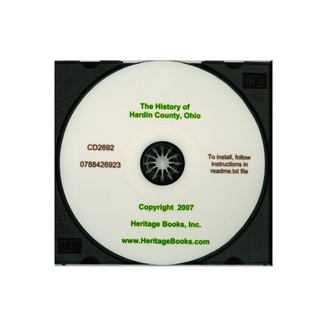 CD-The History of Hardin County, Ohio Containing a History of the County