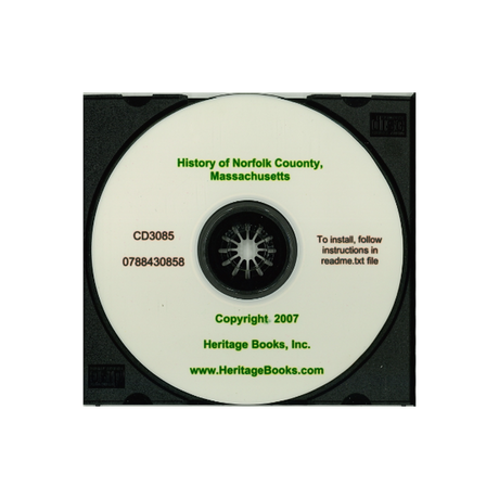 CD-History of Norfolk County, Massachusetts, with Biographical Sketches of many of its Pioneers and Prominent Men