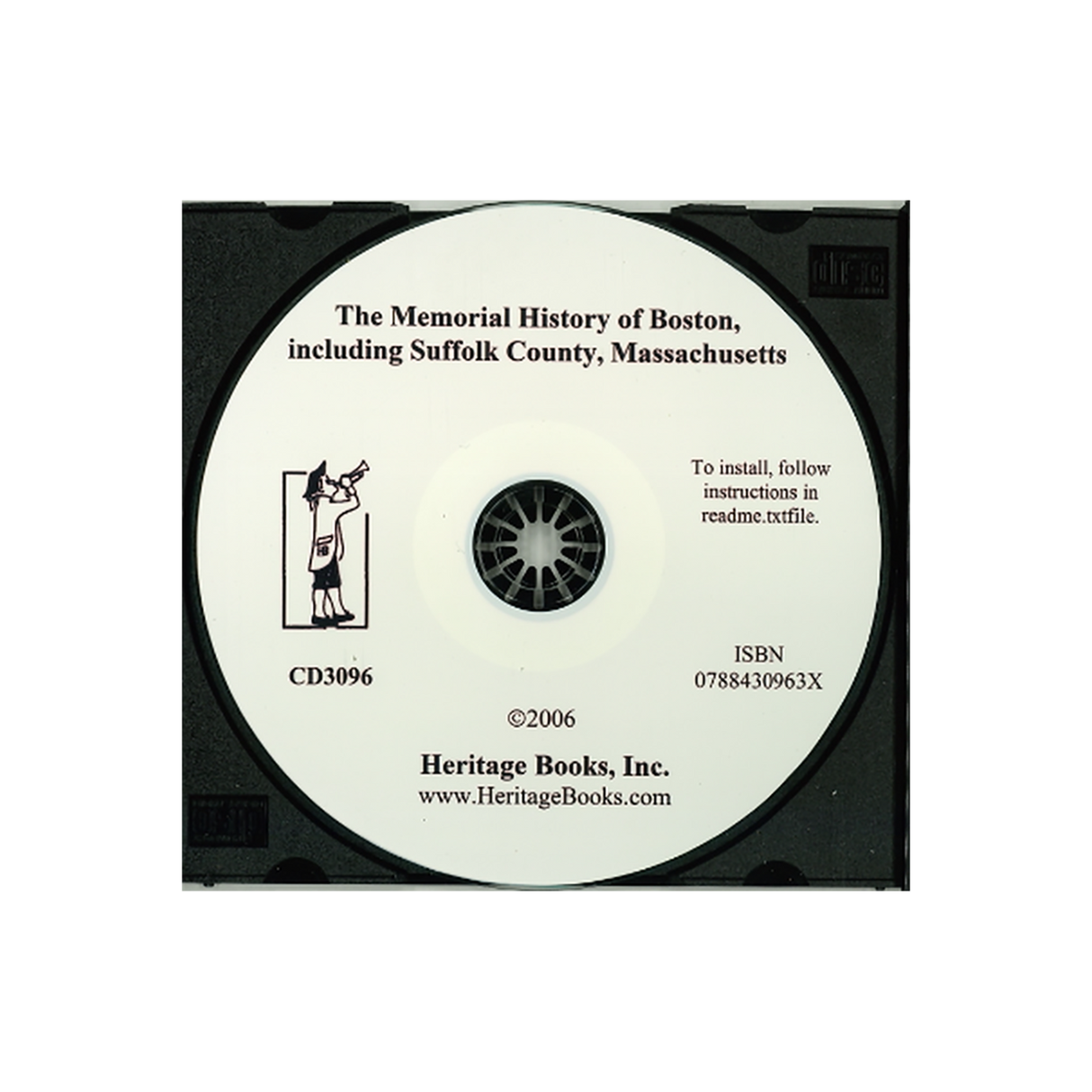 CD-The Memorial History of Boston, including Suffolk County, Massachusetts, 1630-1880