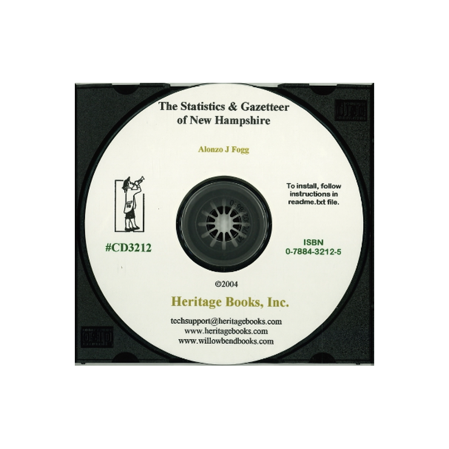 CD-The Statistics and Gazetteer of New Hampshire Containing Descriptions of all the Counties, Towns and Villages