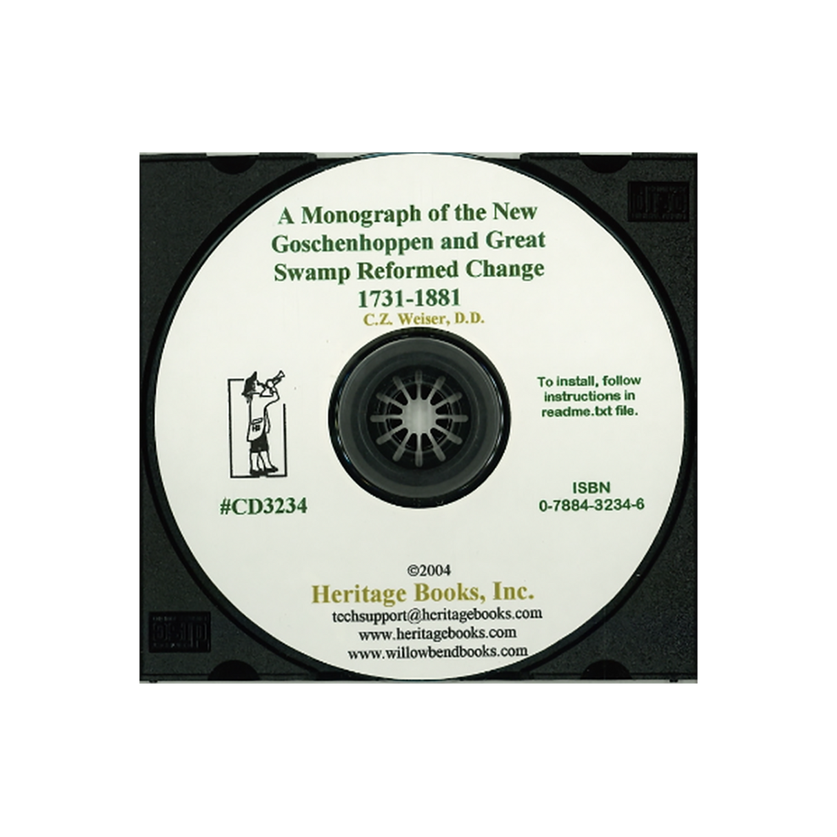CD-A Monograph of the New Goschenhoppen and Great Swamp Reformed Charge [Montgomery County, Pennsylvania], 1731-1881