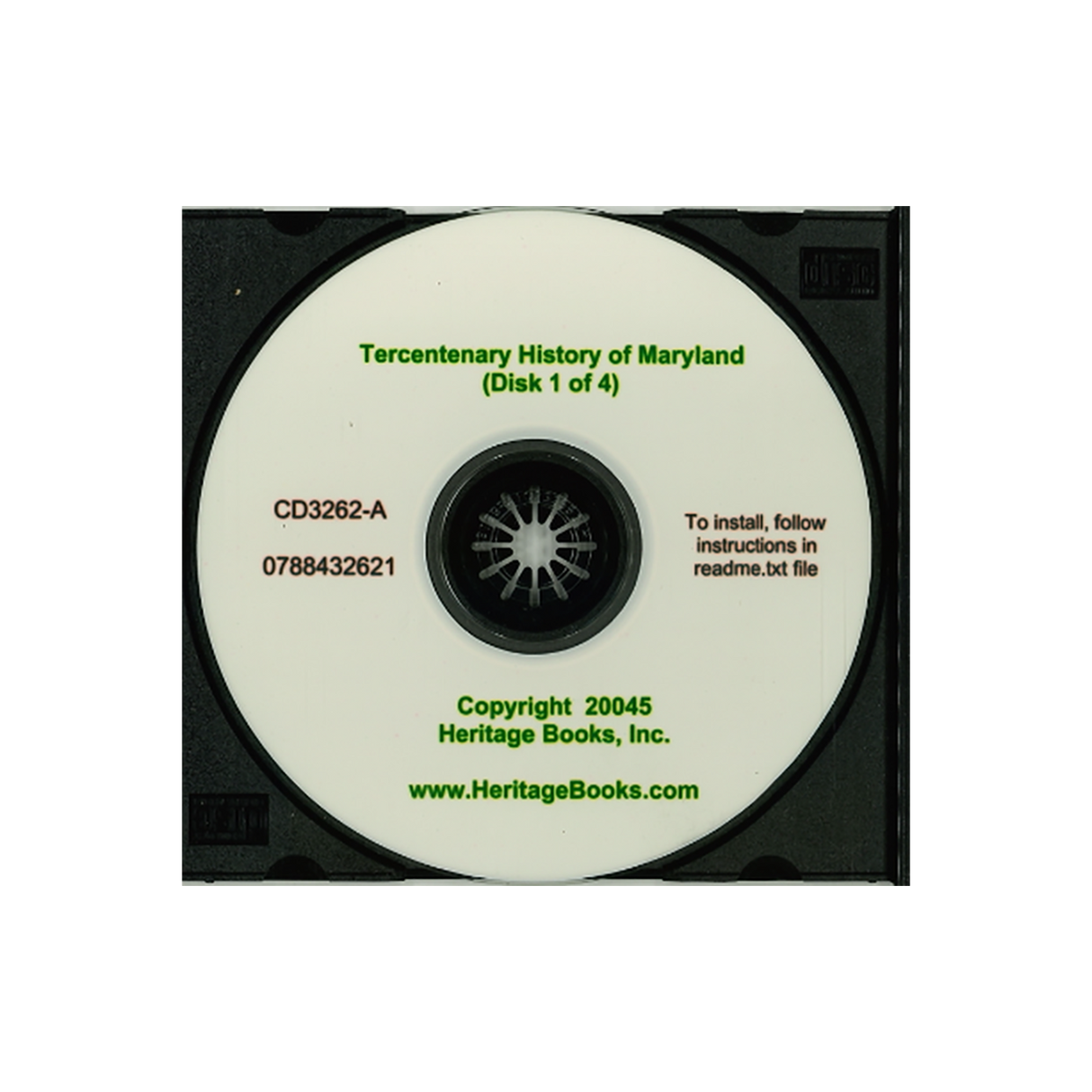 CD-Tercentenary History of Maryland, Volume 1 of 4