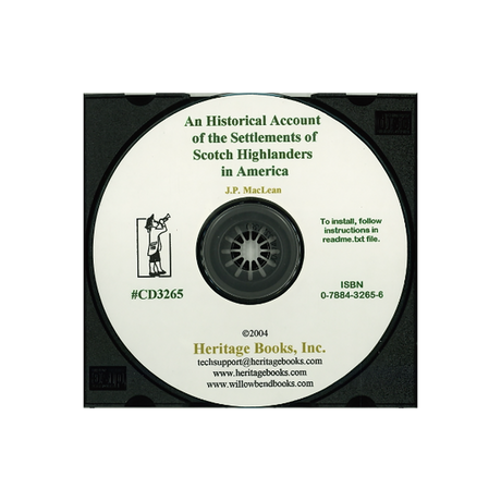 CD-An Historical Account of the Settlements of Scotch Highlanders In America