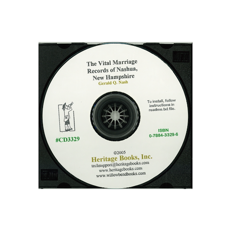 CD-The Vital Marriage Records of Nashua, New Hampshire, 1887-1935