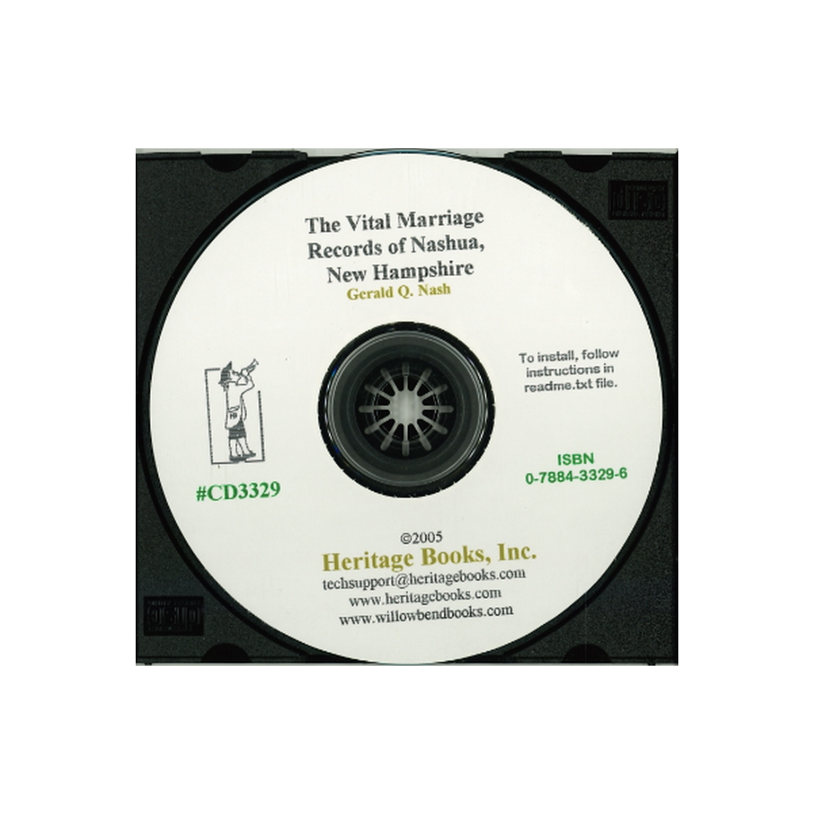CD-The Vital Marriage Records of Nashua, New Hampshire, 1887-1935