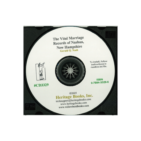 CD-The Vital Marriage Records of Nashua, New Hampshire, 1887-1935