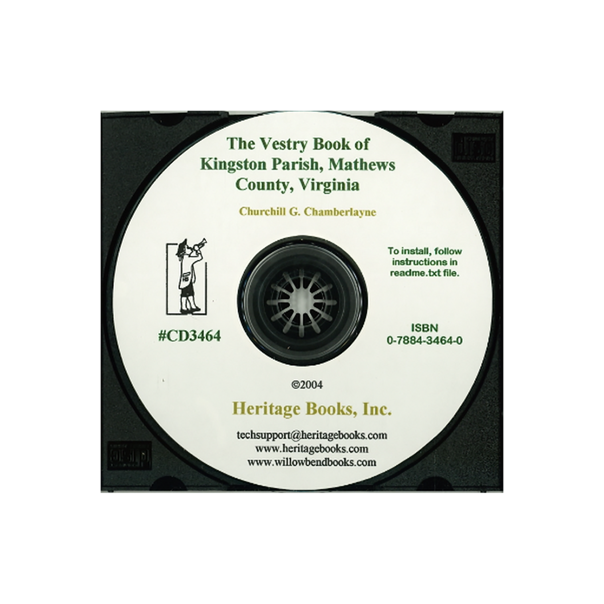 CD-The Vestry Book of Kingston Parish, Mathews County, Virginia, 1679-1796
