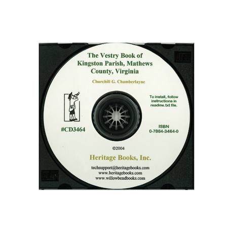 CD-The Vestry Book of Kingston Parish, Mathews County, Virginia, 1679-1796