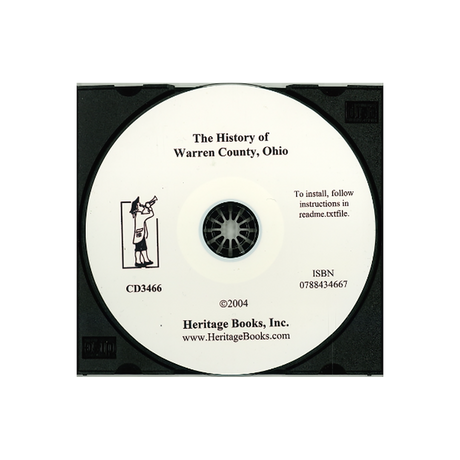 CD-The History of Warren County, Ohio Containing a History of the County