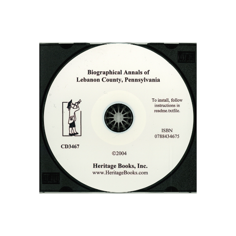 CD-Biographical Annals of Lebanon County, Pennsylvania