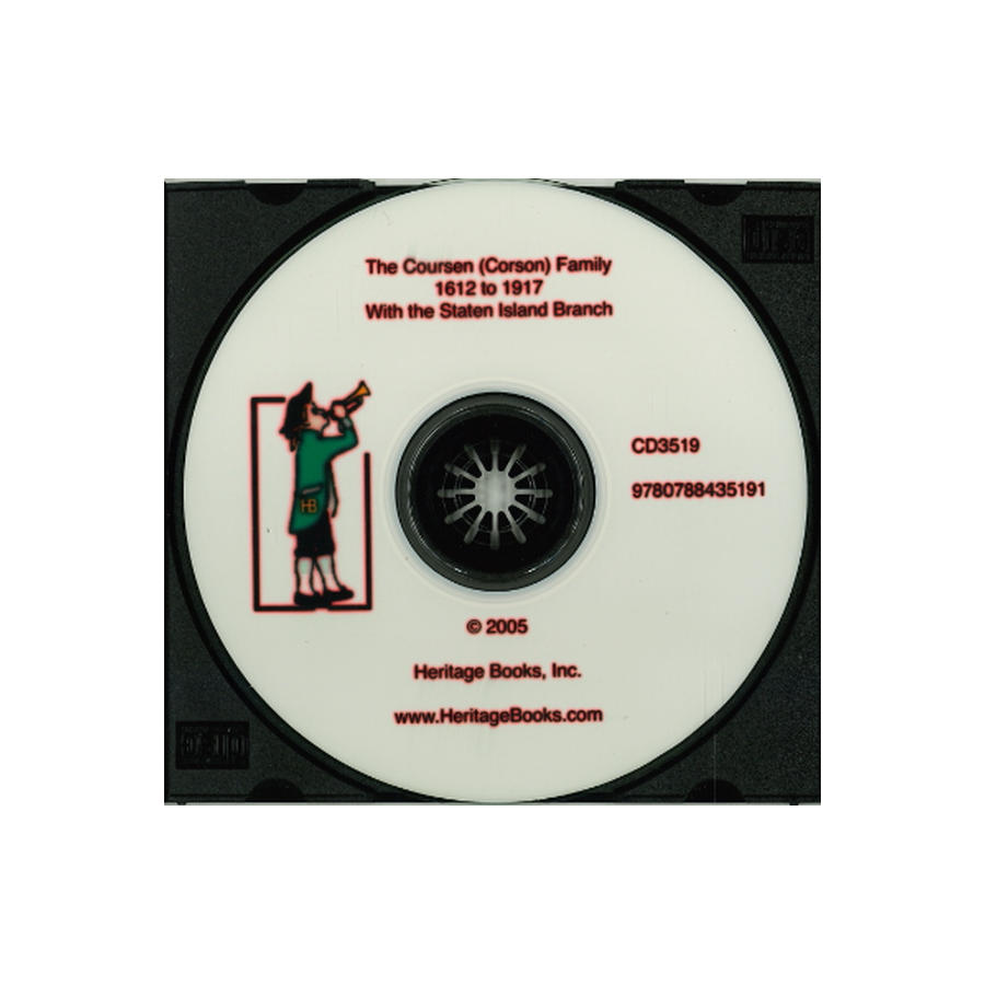 CD-The Coursen (Corson) Family, 1612 to 1917, with the Staten Island Branch