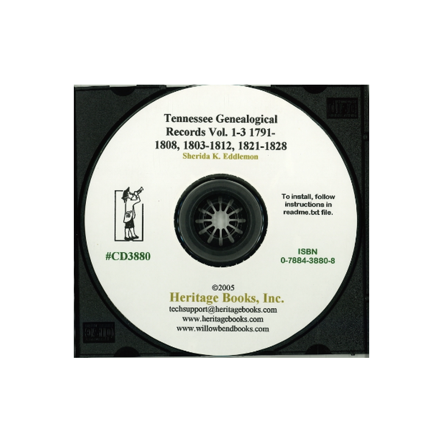 CD-Tennessee Genealogical Records, Volumes 1-3
