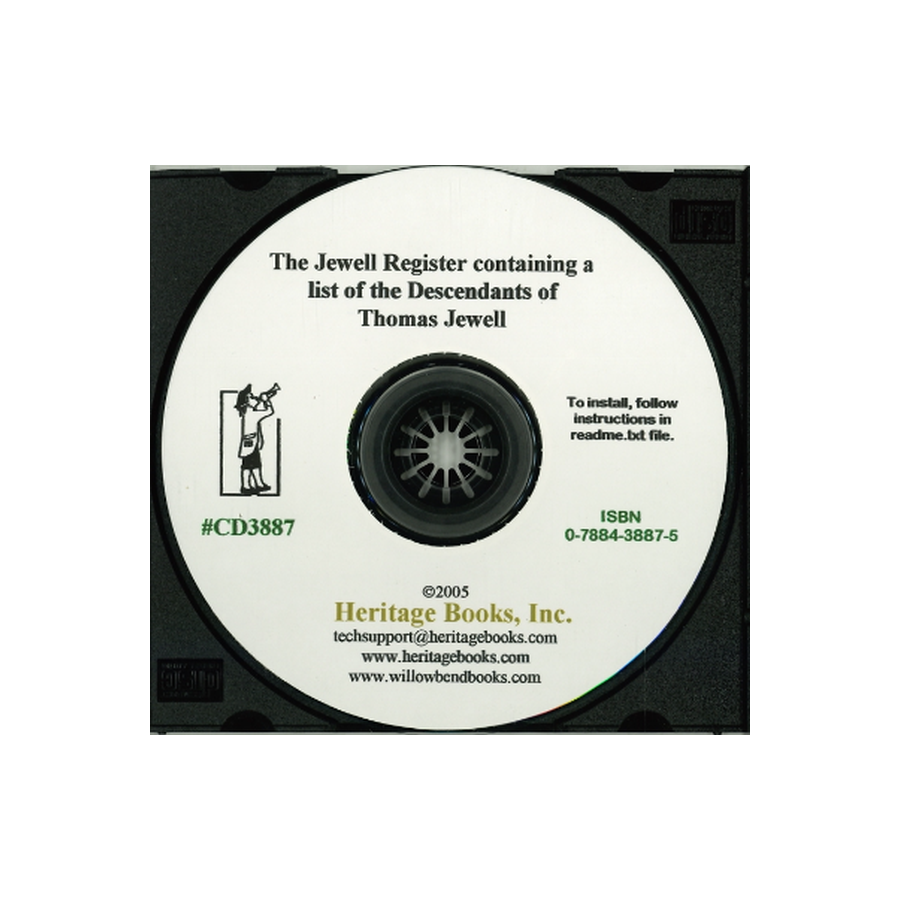 CD-The Jewell Register containing a list of the Descendants of Thomas Jewell