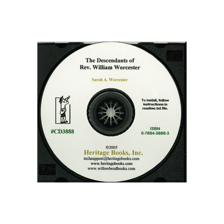 CD-The Descendants of Rev. William Worcester, with a Brief Notice of the Connecticut Wooster Family
