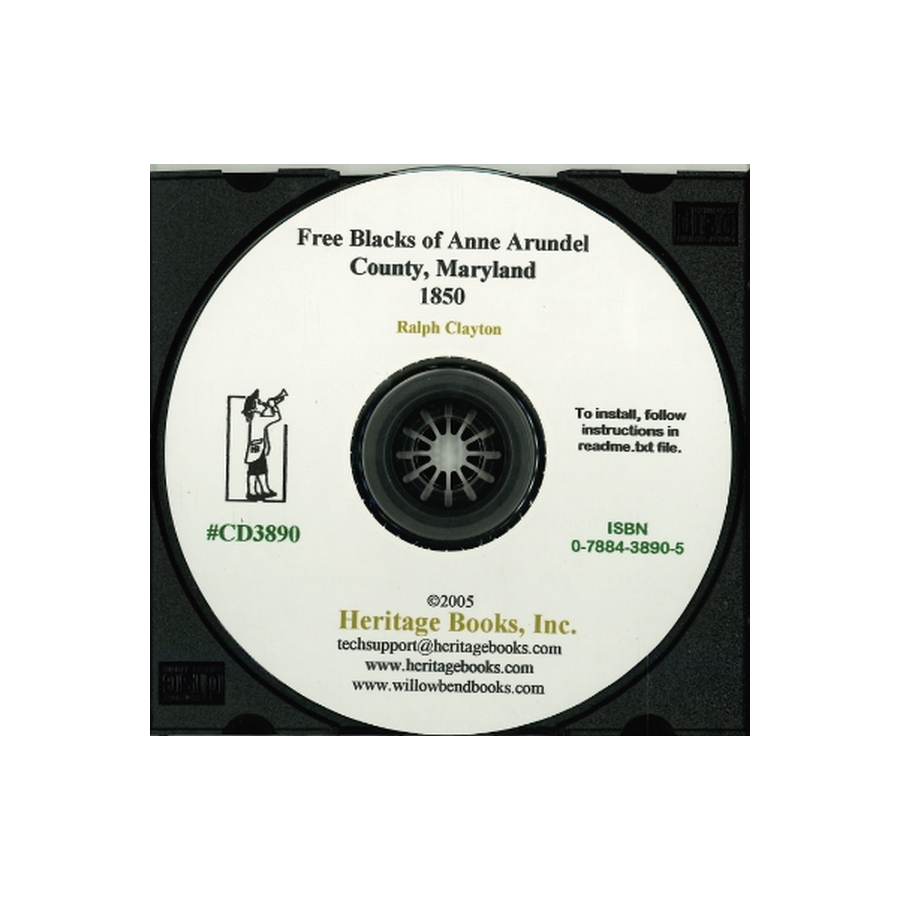 CD-Free Blacks of Anne Arundel County, Maryland 1850