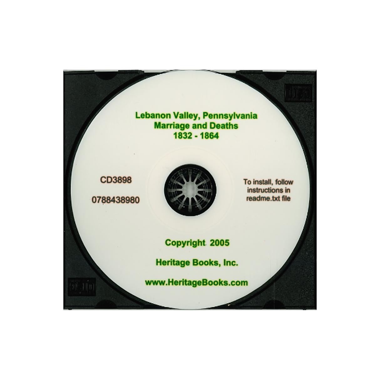 CD-Lebanon Valley, Pennsylvania Marriages and Deaths, 1832-1864