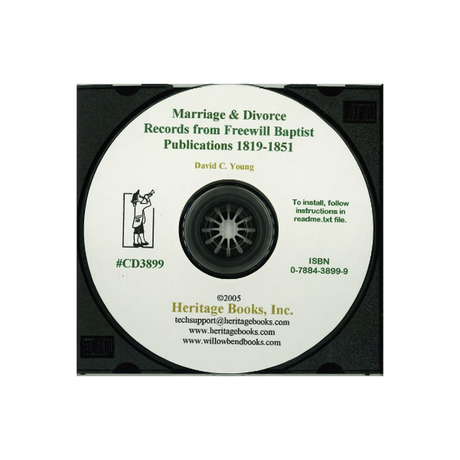 CD-Marriage and Divorce Records from Freewill Baptist Publications, 1819-1851