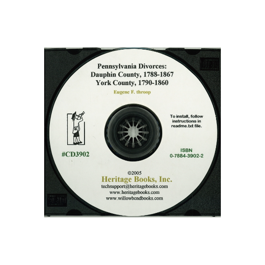 CD-Pennsylvania Divorces: Dauphin County, 1788-1867, York County, 1790-1860