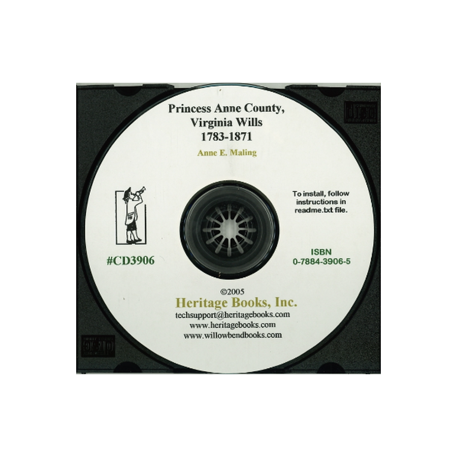 CD-Princess Anne County, Virginia Wills, 1783-1871