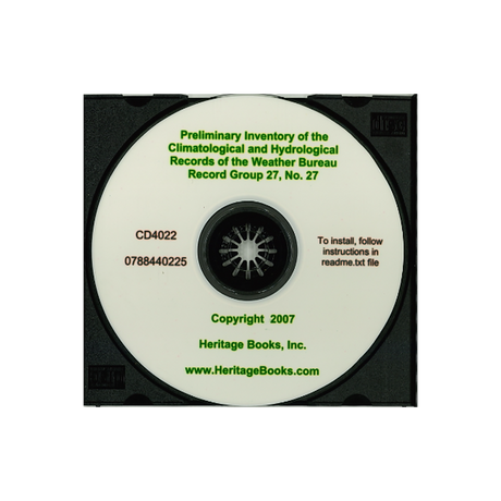 CD-Preliminary Inventory No. 27, Climatological and Hydrological Records of the Weather Bureau, Record Group 27