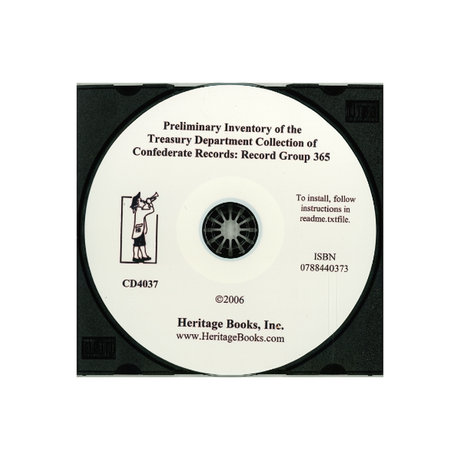 CD-Preliminary Inventory of the Treasury Department Collection of Confederate Records, Record Group 365