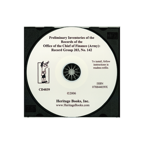 CD-Preliminary Inventory No. 142 and Supplement, Records of the Office of the Chief of Finance (Army), Record Group 203