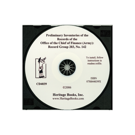 CD-Preliminary Inventory No. 142 and Supplement, Records of the Office of the Chief of Finance (Army), Record Group 203