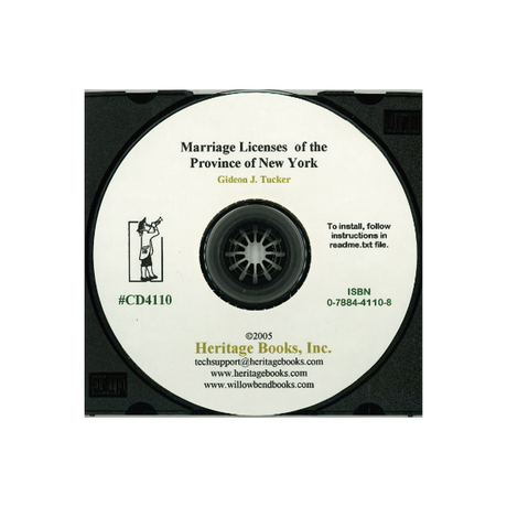 CD-Names of Persons of whom Marriage Licenses were issued by the Secretary of the Province of New York