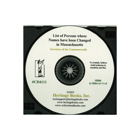 CD-List of Persons whose Names have been Changed in Massachusetts, 1780-1892